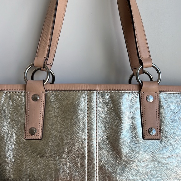 COACH Champagne Gold Tote - Picture 6 of 16